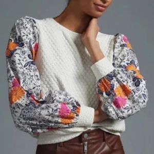 Anthropologie Porridge Textured Top
